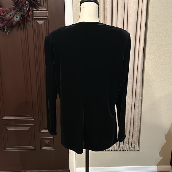 Black Velvet Vintage Single Button Formal Jacket - Picture 4 of 7